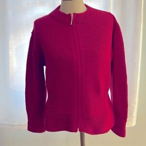 Rico Cotton Knit Full Zipper Cardigan Sweater Size Large